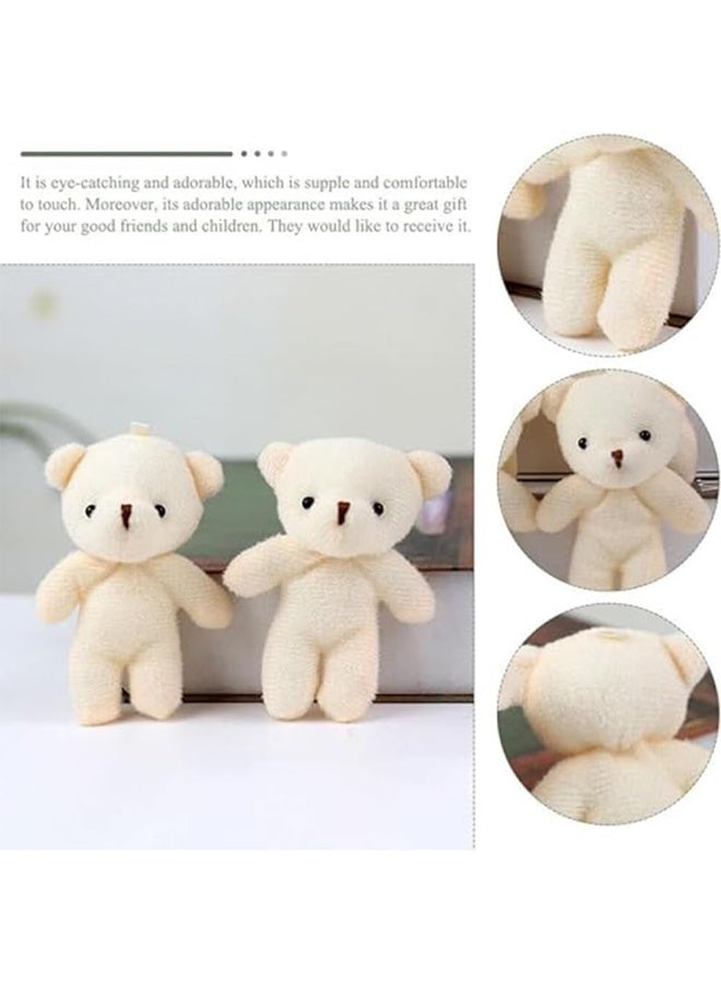 MAKINGTEC Teddies Bears Pendant, Mini Plush Bear Toy Small Plush Doll Bears Stuffed Animal Toys for Keychain Craft DIY Accessory Birthday Gifts Party Favors Supplies (12Pcs) - Image 2